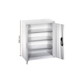 Wandschrank,HxBxT 830x700x300mm,Doppel-Flügeltür,3xStahlboden,Zyl.-Schl.