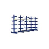 Kragarmregal, Grund+Anbau, HxBxT 1980x4305x1100mm, 5 Ständer, RAL5010