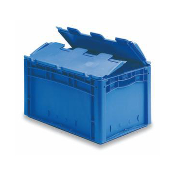 Euronorm-Stapelbehälter,HxLxB 288x600x400mm,49l,PP,blau,Wände geschlossen