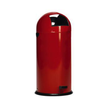 Tretabfallbehälter,40l,HxØ 730x415mm,Innenbehälter Stahl,Korpus Stahl rot