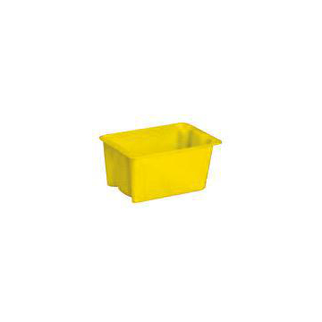 Drehstapelbehälter,HxLxB 150x300x200mm,6l,PP,gelb,Wände geschlossen