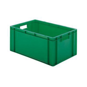 Euronorm-Stapelbehälter,HxLxB 270x600x400mm,51l,PP,grün,Wände geschlossen