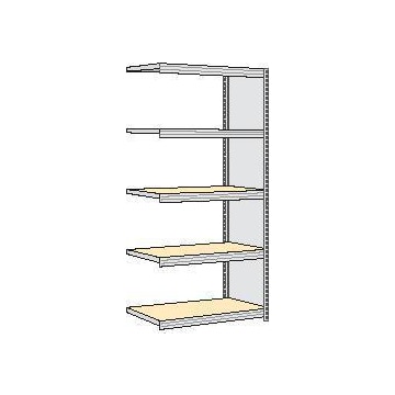 Lagerregal, Anbaufeld, HxBxT 2000x1005x426mm, Fachl. 250kg, 5xHolzboden