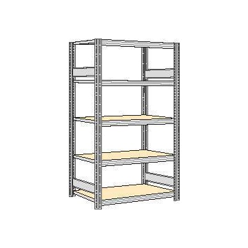 Lagerregal, Grundfeld, HxBxT 2000x1341x526mm, Fachl. 250kg, 5xHolzboden