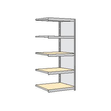 Lagerregal, Anbaufeld, HxBxT 2000x875x626mm, Fachl. 250kg, 5xHolzboden