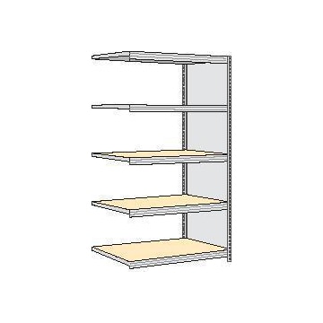 Lagerregal, Anbaufeld, HxBxT 2000x1285x626mm, Fachl. 250kg, 5xHolzboden