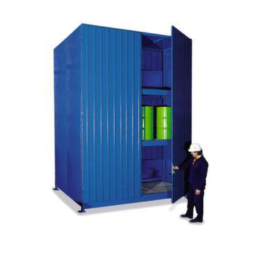 Gefahrstoff-Regalcontainer, max. 60x200l Fass, stehend