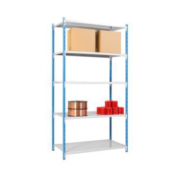 Lagerregal, Grundfeld, HxBxT 2000x1220x600mm, Fachl. 110kg, 5xBlechboden