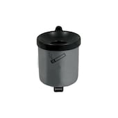 Wandascher, HxØ 100x90mm, Korpus Stahl, Korpus neusilber