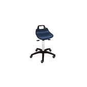 Hocker,Sitz H 520-720mm,Sitz blau,Gestell schwarz,Lift verchromt,Rollen