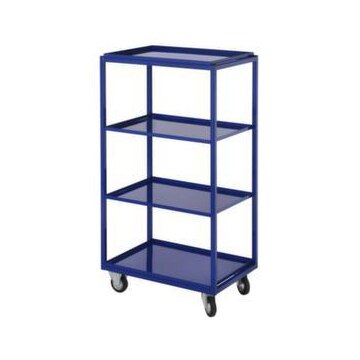 Kommissionierwagen, Tragl. 200kg, 4 Etage(n), Stahlplatte, RAL5010