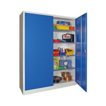Großraum-Flügeltürenschrank,HxBxT 1950x1500x600mm,RAL7035,Front RAL5010