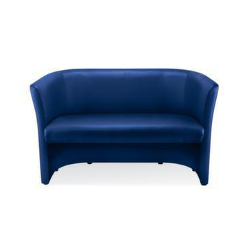 Sofa, 2-Sitzer, Leder dunkelblau, HxB 770x1290mm