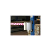 Wandgurt,m. 1 Gurt(en),Gurt L 12m,Pfosten H 215mm,Gurt rot/weiß,m. Magnet