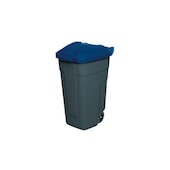 Abfalltonne,1x100l,HxBxT 850x510x550mm,Korpus PP anthrazit,Deckel PP blau
