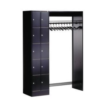 Schließfach-Garderobe,HxBxT 1950x1410x480mm,Korpus RAL7021,Front RAL3003