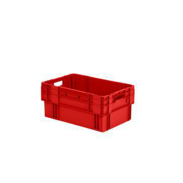 Euronorm-Drehstapelbehälter, HxLxB 270x600x400mm, 50l, PP, rot