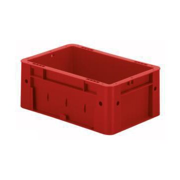 Euronorm-Stapelbehälter,HxLxB 120x300x200mm,4,1l,PP,rot,Wände geschlossen