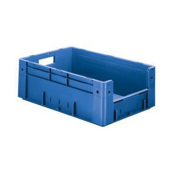 Euronorm-Stapelbehälter,HxLxB 210x600x400mm,38l,PP,blau,Wände geschlossen