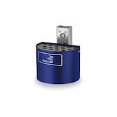 Wandascher, HxØ 150x200mm, Korpus Stahl, Korpus kobaltblau, m. Schutzdach