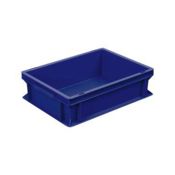 Euronorm-Stapelbehälter,HxLxB 120x400x300mm,10l,PP,blau,Wände geschlossen