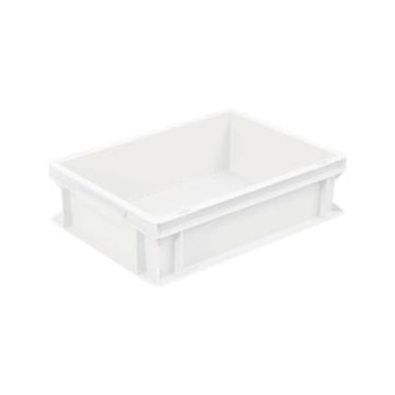 Euronorm-Stapelbehälter,HxLxB 120x400x300mm,10l,PP,weiß,Wände geschlossen