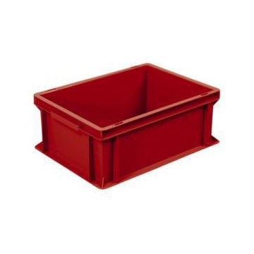 Euronorm-Stapelbehälter,HxLxB 170x400x300mm,16l,PP,rot,Wände geschlossen