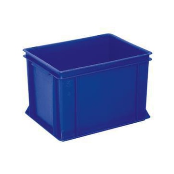 Euronorm-Stapelbehälter,HxLxB 270x400x300mm,26l,PP,blau,Wände geschlossen