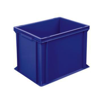 Euronorm-Stapelbehälter,HxLxB 320x400x300mm,31l,PP,blau,Wände geschlossen
