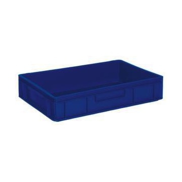Euronorm-Stapelbehälter,HxLxB 120x600x400mm,23l,PP,blau,Wände geschlossen