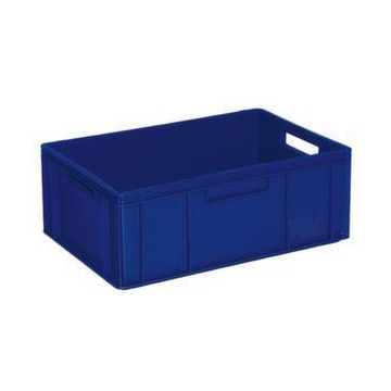 Euronorm-Stapelbehälter,HxLxB 240x600x400mm,43l,PP,blau,Wände geschlossen