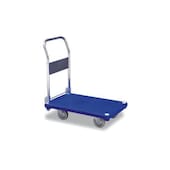 Schiebebügelwagen, Tragl. 200kg, Ladefl. LxB 810x500mm, Kunststoffplatte