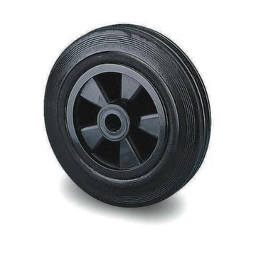 Rad, Tragl. 135kg, Vollgummi-Bereifung, ØxB 160x40mm, Gleitlager