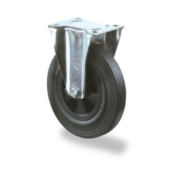 Bockrolle, Tragl. 50kg, Vollgummi-Bereifung, ØxB 80x25mm, Gleitlager