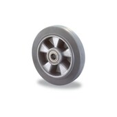 Rad,Tragl. 150kg,Elastik-Bereifung,ØxB 100x40mm,Rollenlager,Felge Alu