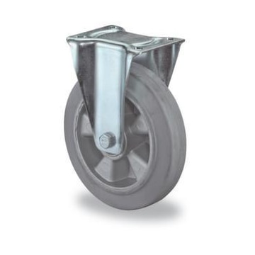 Bockrolle, Tragl. 150kg, Elastik-Bereifung, ØxB 100x40mm, Rollenlager