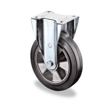 Bockrolle, Tragl. 220kg, Elastik-Bereifung, ØxB 125x50mm, Rollenlager