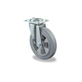 Lenkrolle, Tragl. 150kg, Elastik-Bereifung, ØxB 100x40mm, Rollenlager