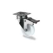 Lenkrolle m. Feststeller, Tragl. 90kg, Kunststoff-Bereifung, ØxB 100x27mm