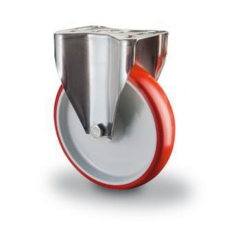 Bockrolle, Tragl. 130kg, ØxB 100x30mm, Naben LxØ 40x12mm, PU-Bereifung