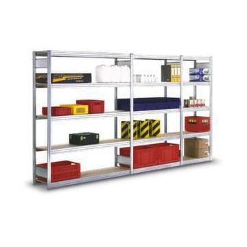 Lagerregal, Grundfeld, HxBxT 2500x931x526mm, Fachl. 250kg, 6xHolzboden