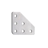 Knotenblech, f. Systemregal, LxB 75x75mm, Stahl verzinkt