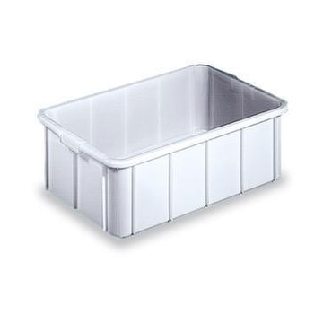 Stapelbehälter,HxLxB 225x660x450mm,50l,PP,naturweiss,Wände geschlossen