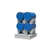 GFK-Auffangwanne, f. 4x200l Fass, Auffangvol. 220l, HxBxT 200x1280x1280mm