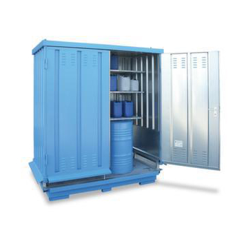 Gefahrstoff-Container, f. wasserg./brennbare Stoffe, Lagerung aktiv