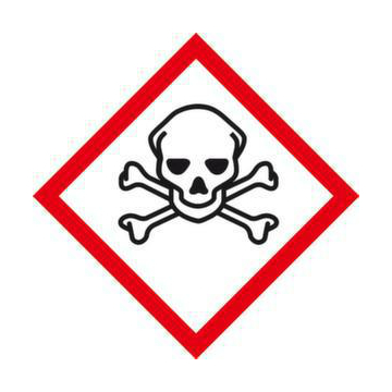 Gefahrensymbol,giftige Stoffe,Aufkleber,Folie,HxB 26x26mm