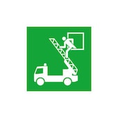 Fluchtwegeschild, Rettungsausstieg, Aufkleber, Folie, langnachleuchtend