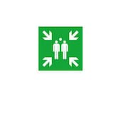 Fluchtwegeschild, Sammelstelle, Aufkleber, Folie, langnachleuchtend