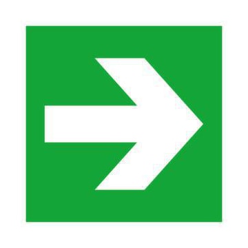 Fluchtwegschild, Pfeil, Pfeil rechts/links, Aufkleber, Folie