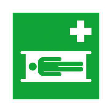 Erste-Hilfe-Schild,Krankentrage,Aufkleber,Folie,langnachleuchtend